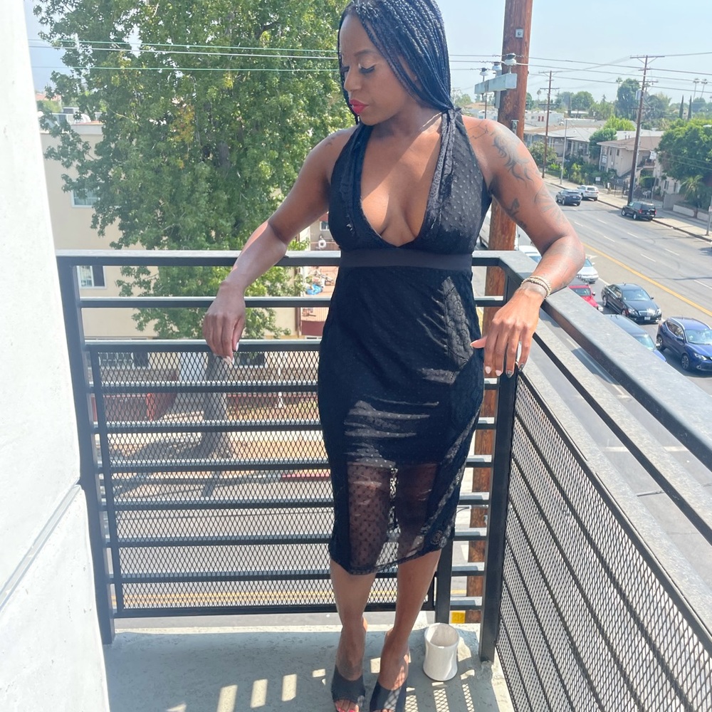 Boohoo Black Lace Dress